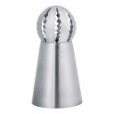 Piping Nozzle for Decorating Cakes and Muffins with Cream Round Head with Cut-Outs Height 6 cm and Diameter 3 cm Stainless Steel 2
