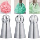 Piping Nozzle for Decorating Cakes and Muffins with Cream Round Head with Cut-Outs Height 6 cm and Diameter 3 cm Stainless Steel 4