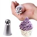 Piping Nozzle for Decorating Cakes and Muffins with Cream Round Head with Cut-Outs Height 6 cm and Diameter 3 cm Stainless Steel 5