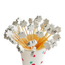 Piques de Noël avec flocon 100 pcs 2
