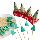Piques de Noël avec sapin 100 pcs 4