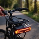 Πίσω φως ποδηλάτου με φλας και συναγερμό 110 dB Στήριγμα για πίσω μεταφορά Στρογγυλος ασύρματος διακόπτης Φως φρένου USB-C 2000 mAh IPX6 5