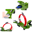 Piste de course de dinosaures pour enfants avec 4 voitures, en plastique, couleurs aléatoires, piste amusante pour enfants 2