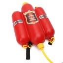 Pistola ad acqua per bambini con serbatoio da indossare in plastica 32 cm rossa gioco spruzzatore per attività estive all'aperto e divertimento acquatico 3