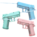 Pistola de água para crianças estilo M1911 10 x 13 x 3 cm Pistola de spray de plástico Pequeno brinquedo de verão para piscina praia jardim Jogo 1