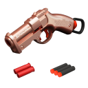 Pistola de Airsoft para niños, 21 cm, juguete de plástico para niños, 3 balas blandas, 2 proyectiles, disparos seguros, divertido juego. 2