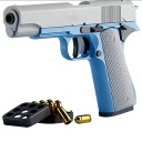 Pistolă de jucărie pentru copii 22,5 x 3,5 x 15 cm 9 gloante Magazin detașabil Pistolă din plastic pentru copii Jucărie de acțiune pentru băieți și fete 1