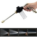 Pistola de lavagem de alta pressão com recipiente para espuma Jato ajustável Cabo em metal 36 cm Bico de rega para carro jardim terraço lavagem 2
