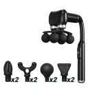 Pistolă de Masaj Manuală cu 6 Capete, Vibrații de Înaltă Frecvență 4000 RPM, 10 W, ABS, cu Mâner Detasabil, 6 Trepte și 5 Accesorii 6