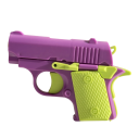 Pistola di plastica per bambini 12 x 8,5 cm Piccola pistola per bambini Giocattolo leggero per ragazzi e ragazze Gioco d'azione Giocattolo avventuroso per casa e all'aperto 5