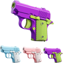 Pistola di plastica per bambini 12 x 8,5 cm Piccola pistola per bambini Giocattolo leggero per ragazzi e ragazze Gioco d'azione Giocattolo avventuroso per casa e all'aperto 1