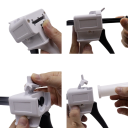 Pistola dosadora para mistura de materiais de impressão dentária proporção 1:1 e 2:1 Construção ergonómica Aplicação precisa Utilização odontológica 3