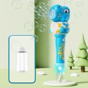 Pistola eléctrica de burbujas para niños en forma de dinosaurio con múltiples cañones Producción automática de burbujas 3