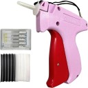 Pistola grapadora con 6 agujas, 500 agujas de plástico negras de 8 mm, 500 agujas de plástico blancas de 8 mm para un uso rápido y eficiente 4