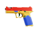 Pistola para crianças 20 x 3,5 x 13,5 cm Pistola de plástico em formato de construção inspirada em lego com cartuchos Brinquedo para rapazes 3