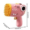 Pistolă pentru copii cu dinozaur pentru bule 40 de orificii Pistolă electrică pentru bule pentru jocuri în aer liber și petreceri cadou 6