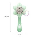 Pistola per bolle elettrica a forma di fiore 23 fori Plastica ABS 29,4 x 13 cm con 3x batterie AA Per bambini dai 3 anni per compleanni e gioco 6
