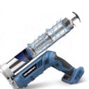 Pistola per ingrassaggio elettrica 96 MPa Testa girevole 180° Capacità 650 cm3 Potenza 800 W Luce LED Blu Per batterie Makita Per officine 10