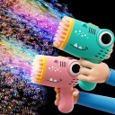 Pistolet à bulles dinosaure pour enfants 40 ouvertures Pistolet à bulles électrique pour jeux en extérieur et célébrations cadeau pour enfants 2