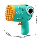 Pistolet à bulles dinosaure pour enfants 40 ouvertures Pistolet à bulles électrique pour jeux en extérieur et célébrations cadeau pour enfants 3