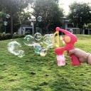 Pistolet à bulles électrique pour enfants ensemble en plastique sécurisé pour les enfants 24 x 17,5 x 8 cm rose ou bleu 4