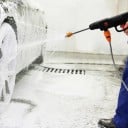 Pistolet à peinture haute pression sans fil 21 V 200 W Pression 50 à 70 bar Portée 7–10 m Batterie 10 éléments ABS Noir Lavage de voiture et arrosage 2
