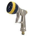 Pistolet de pulvérisation de jardin en métal sur tuyau 8 modes 19x11cm pulvérisateur réglable connexion en laiton pour arrosage lavage de voiture 1