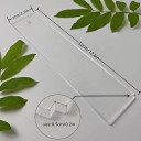 Pitkä akryylinen vahausrauta suksille ja lumilaudoille 32 × 7 cm läpinäkyvä huoltorauta vahan poistamiseen pohjan huollossa 2