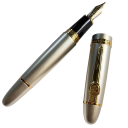 Pix cu design clasic și margine metalică 14,7 x 1,7 cm vârf 0,5 mm pix caligrafic pentru scris și semnături 6