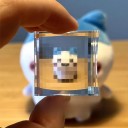 Pixel fotografisches Hilfsmittel akryl mosaik Linse für kreatives Fotografieren Anhänger transparentes Glas blau schwarz rosa 5