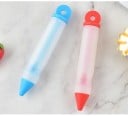 Pixul de decorare din silicon pentru coacere cu 2 duze 14,7 × 2,3 cm pentru decorarea fină a cremelor, glazurilor și ciocolatei 7