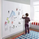 Pizarra magnética autoadhesiva para pared 100 x 50 cm Pizarra blanca para rotuladores y imanes Superficie de dibujo infantil 2