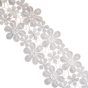 Pizzo floreale 10 cm x 91 cm Tessuto decorativo delicato per cucire Nastro in pizzo decorativo per abbigliamento Accessori per matrimoni 2