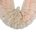 Pizzo in chiffon plissettato a tre strati 10 cm x 91 cm Tessuto decorativo per cucire Nastro decorativo per abbigliamento Accessori per matrimoni Progetti DIY Modifiche di moda 10