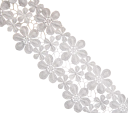 Pizzo ricamato con motivo floreale 91 cm larghezza 10 cm Poliestere impermeabile tessuto pizzo decorativo per cucire abbellimenti 1