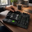 Placa base 285 x 215 mm ATX con zócalo LGA 2011-3 y chipset X99 para Xeon E5 con 4 ranuras DDR4 de hasta 128 GB y 2x M.2 NVMe en color negro 5