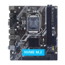Placa base MUCAI H61 LGA1155 compatible con Intel Core de 2. y 3. generación soporte para RAM DDR3 y SSD M.2 NVME formato 190x170mm 1