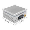 Placa calefactora de precalentamiento 220V 700W 20x20 cm con regulación de temperatura digital metálica para soldadura y servicio de electrónica 4