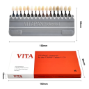 Placa colorimétrica para modelo de dientes 16 colores 68 x 150 mm Herramienta dental para comparación de tonos de prótesis dental 2