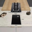 Placa de Cocina de Gas Integrada de 2 Quemadores Wok 3,4 kW Vidrio Templado Rejillas de Hierro Fundido Encendido Electrónico Seguridad Contra Fugas NG 3