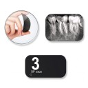 Placa de fósforo para radiografía dental sin imán, tamaño 3, 27 x 54 mm, tecnología PSP, negra, para radiografía intraoral digital 2