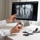 Placa de fósforo radiográfica dental intraoral sin imán tamaño 1, 24 × 40 mm, para escáner RTG digital, negra, para odontología 5