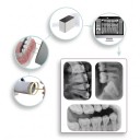 Placa de fósforo radiográfica dental sem íman, tamanho 3, 27 x 54 mm, tecnologia PSP, preta, para radiografia intraoral digital 3