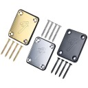 Placă de gât F pentru chitară electrică cu 4 șuruburi, placă metalică de montare, gât-corp, parte de schimb, accesorii pentru chitară, piesă 5