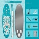 Placă de Padelă Funwater Inflabilă 320x84x15 cm Capacitate 150 kg Material PVC Masca Tiki cu Padelă 3 Finisaje Curea de Umăr și Rucsac 3