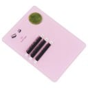 Placa de palete de jade acrílica para pestanas 12 x 9 x 0,6 cm Suporte de extensão para pestanas Base de cosmética para cola Ferramenta de maquilhagem 1