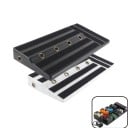 Placa de pedales para guitarra 50 x 25,2 x 6 cm Gran estuche robusto de PE para pedales de efectos con cinta y destornillador Panel estable 1