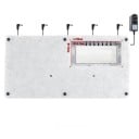 Placa de pedales para guitarra 50 x 25,2 x 6 cm Gran estuche robusto de PE para pedales de efectos con cinta y destornillador Panel estable 5