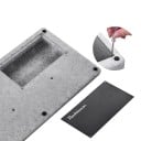 Placa de pedales para guitarra 50 x 25,2 x 6 cm Gran estuche robusto de PE para pedales de efectos con cinta y destornillador Panel estable 6