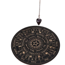 Placă de pendul din lemn 15 cm Placă de divinare lună și stele Unelte spirituale pentru ghicirea cu pendul Decor esoteric 2